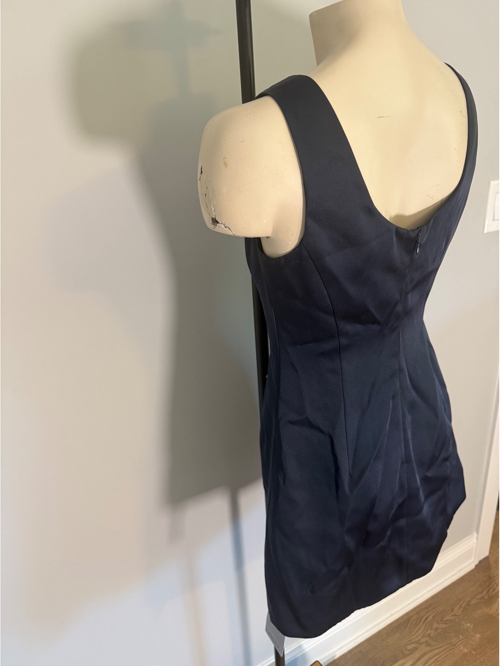 Reformation Franceska Dress in Blue Navy, Size 0 - Picture 11 of 12